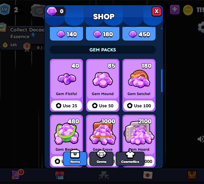 In-Game Shop
